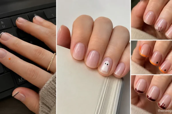 pumpkin-orange-shimmer-ghost-nails